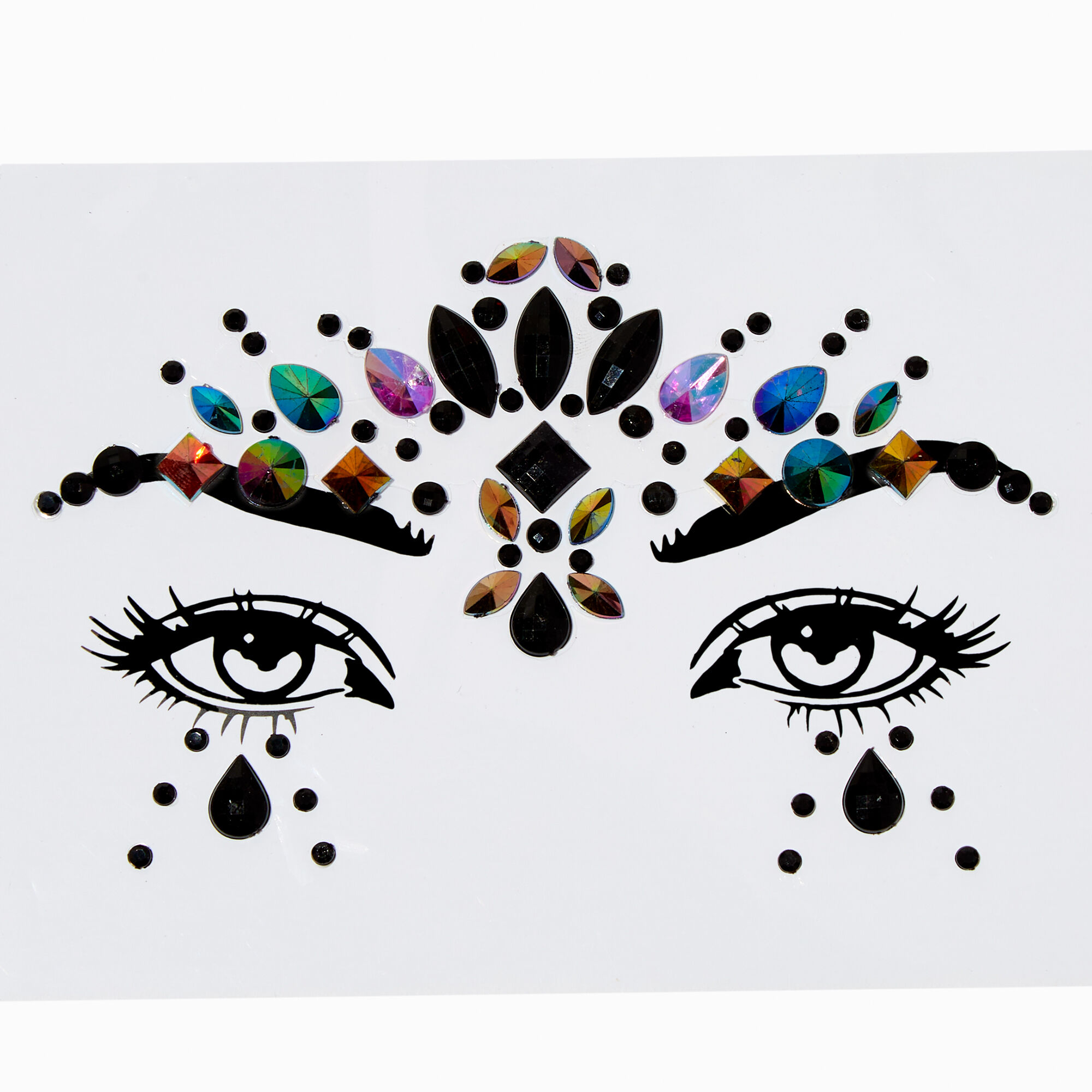 Black Chromatic Forehead Gems Claire s