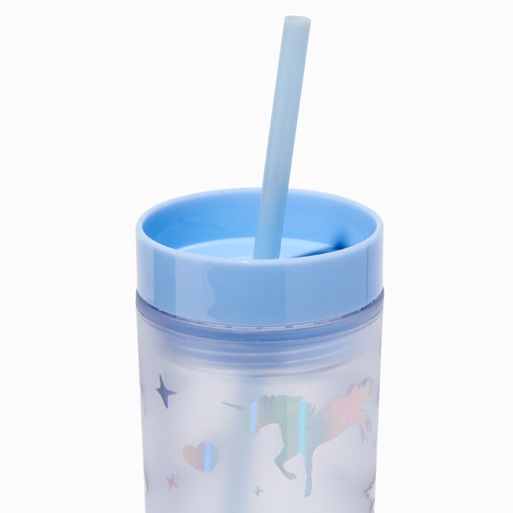 Frosty Blue Unicorn Tumbler,