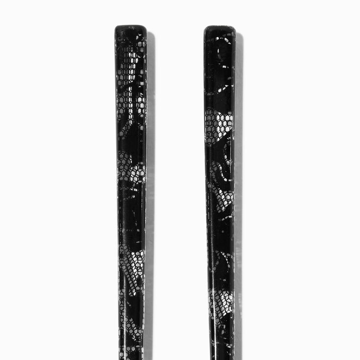 Black Lace Hair Sticks - 2 Pack,