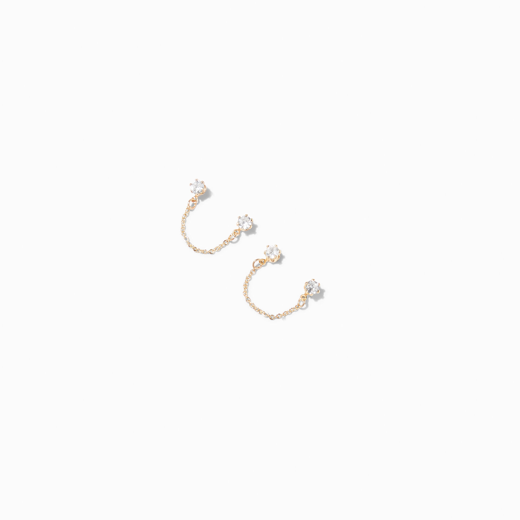 Connector chain stud earrings new arrivals