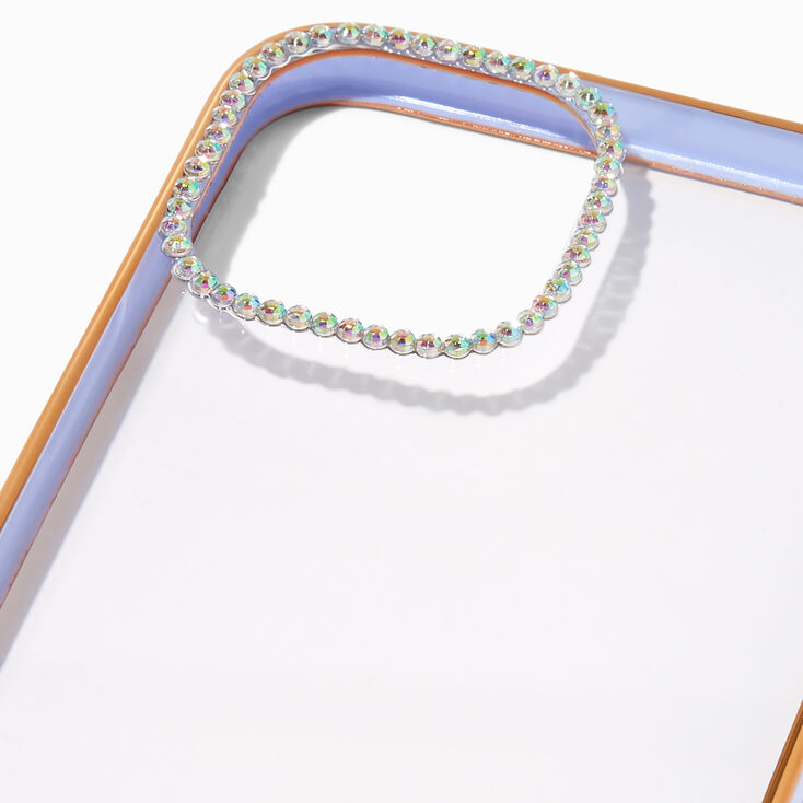 Embellished Clear/Lavender Phone Case - Fits iPhone&reg; 12 Pro Max,