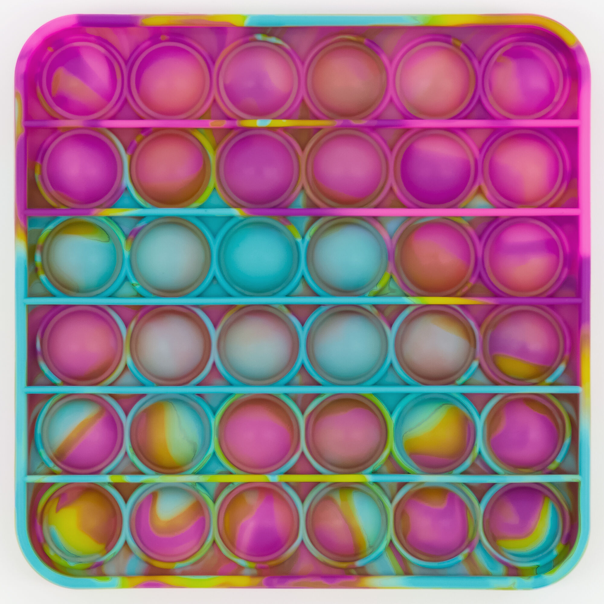 Jouet fidget Push Poppers pastel tie-dye - Les modèles peuvent varier,