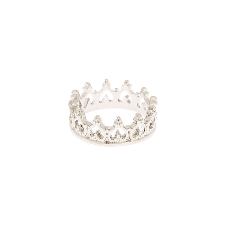 Bague De Phalange Couronne Couleur Argentee Claire S Fr