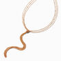 Gold Knot Y-Neck Multi-Strand Necklace,