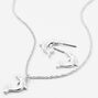 Silver Dolphin Necklace &amp; Earrings Set - 2 Pack,