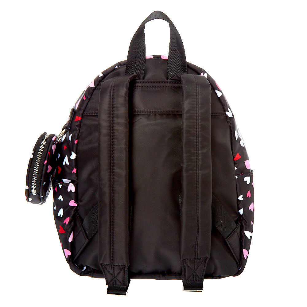 Nylon Hearts Medium Backpack - Black,