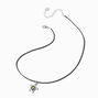 Silver-tone Mood Turtle Cord Pendant Necklace,