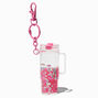 Pink Water-Filled Tumbler Keyring,