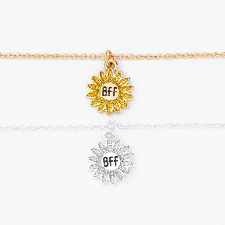 Best Friends Mixed Metal Sunflower Bracelets - 2 Pack,