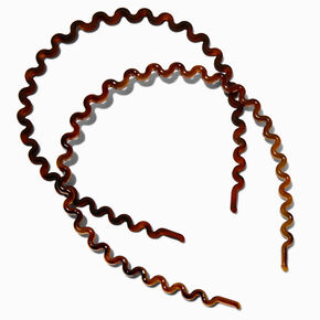 Shiny &amp; Matte Tortoiseshell Zig Zag Headbands - 2 Pack,