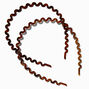 Shiny &amp; Matte Tortoiseshell Zig Zag Headbands - 2 Pack,