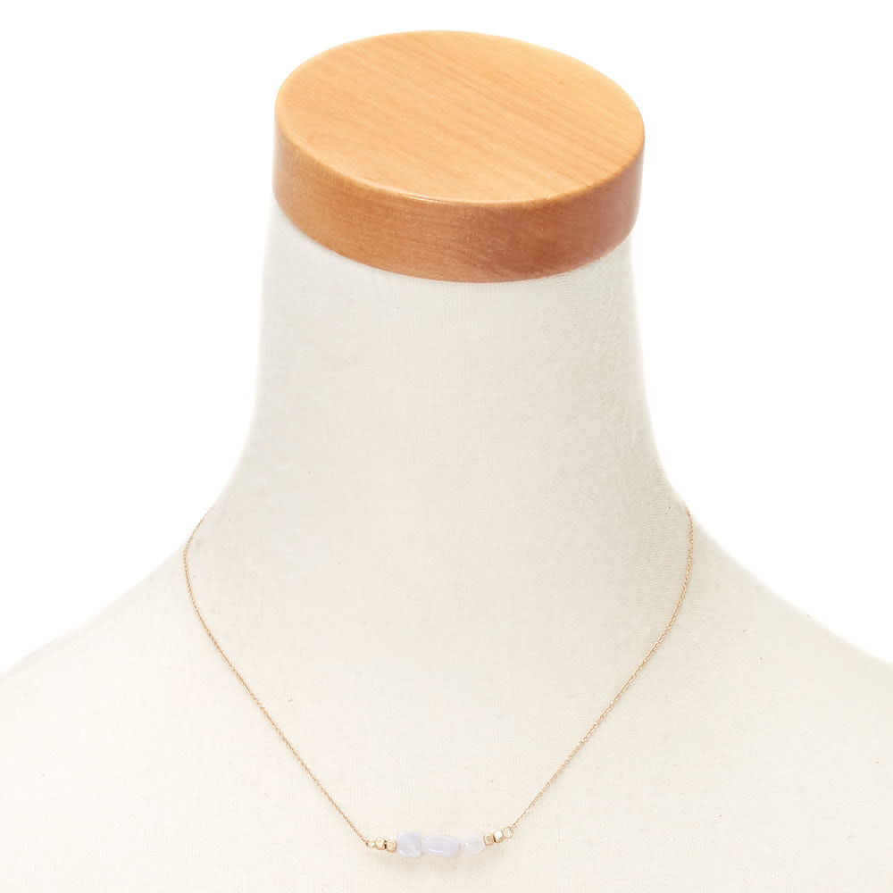 Blue Lace Agate Courage Pendant Necklace,