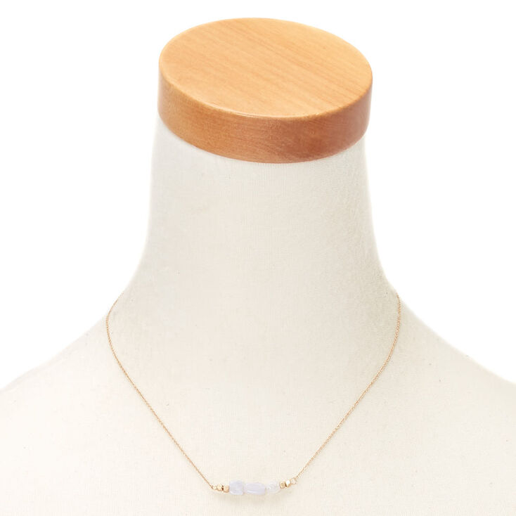 Blue Lace Agate Courage Pendant Necklace,