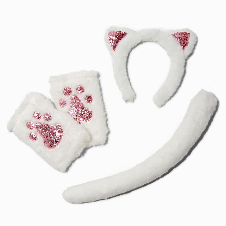Ensemble de d&eacute;guisement chat blanc - Lot de 3,