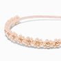 Rose Gold Pearl Flower Cluster Headband,