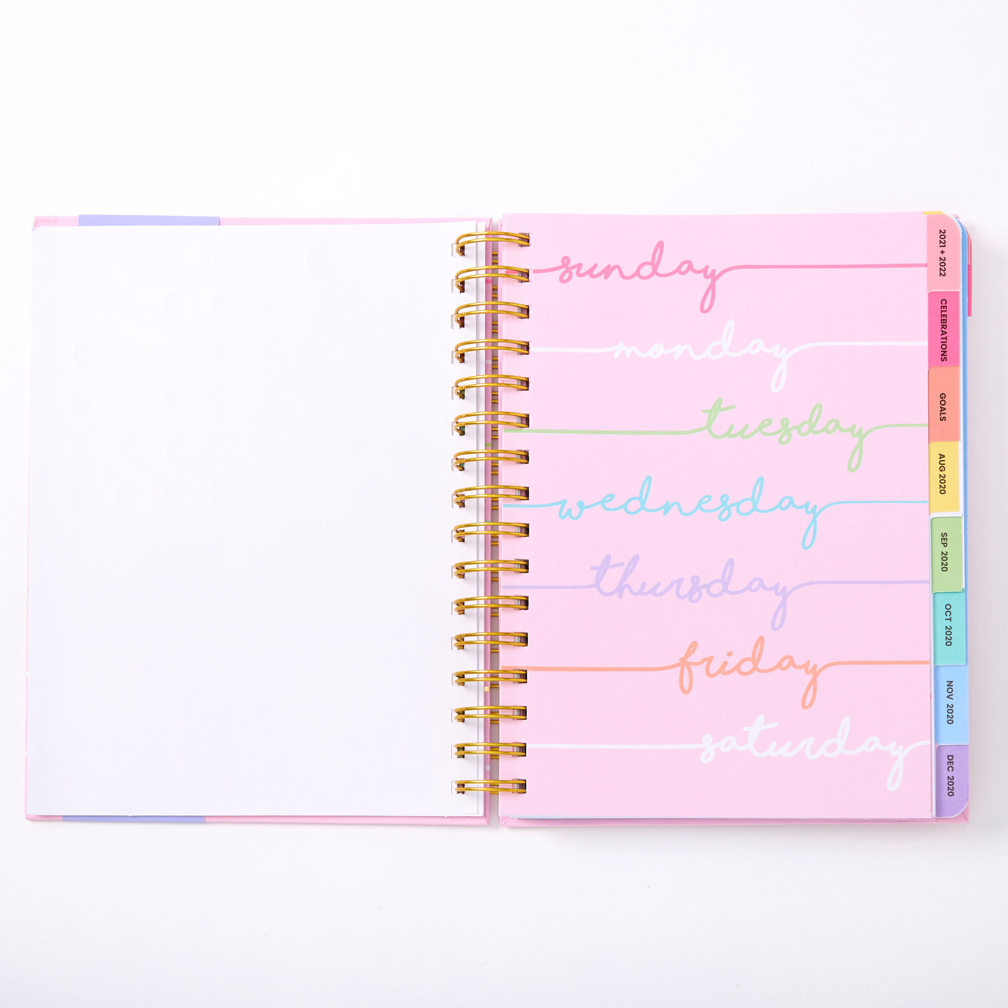 2020 2021 Days Of The Week Daily Planner Pink Claire S