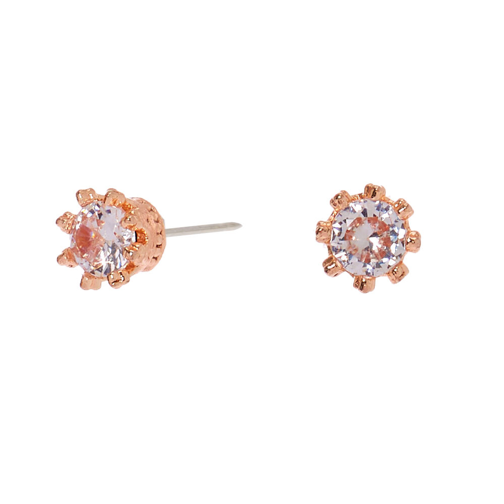 Rose gold earrings claire's outlet