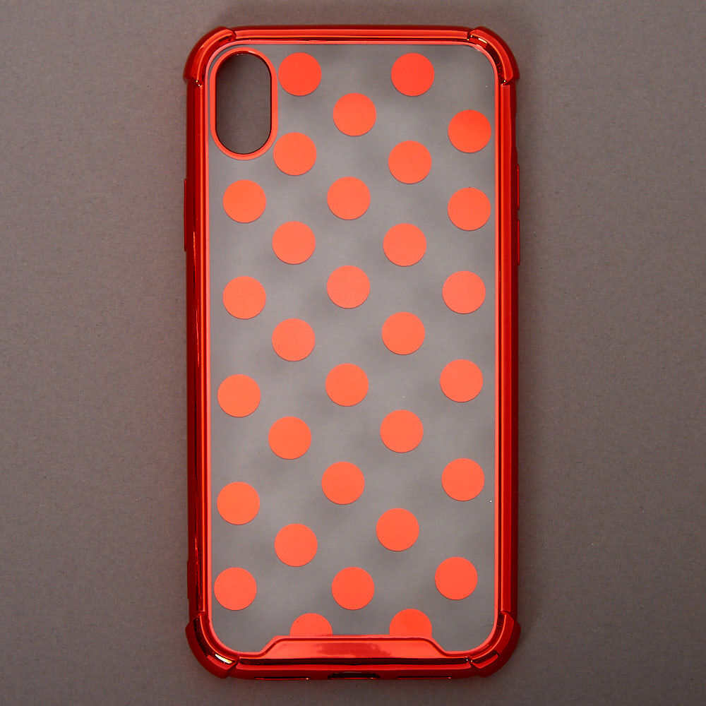 Red Polka Dot Phone Case - Fits iPhone XR,