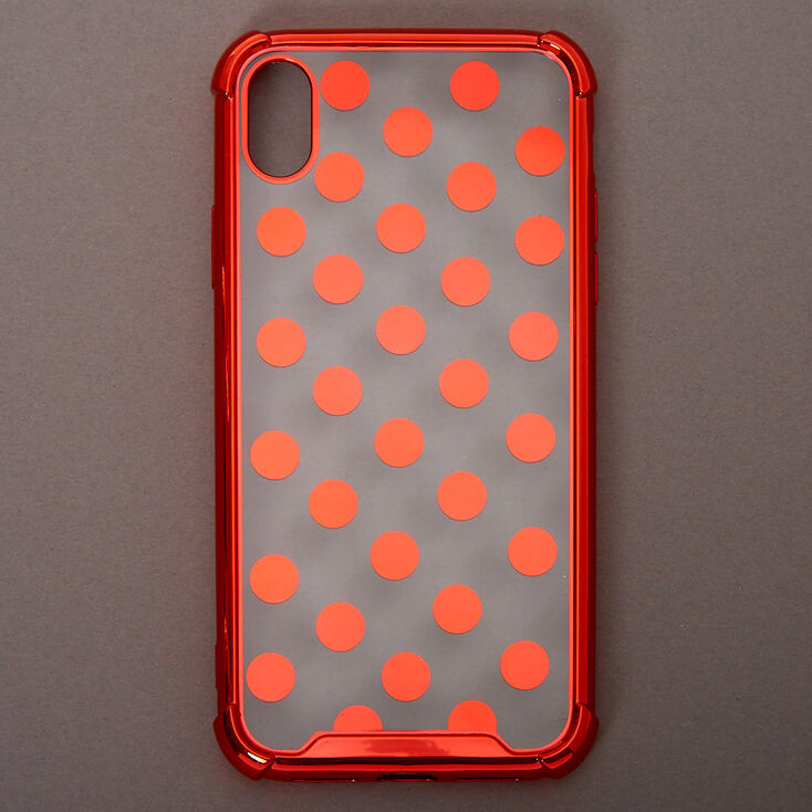 Red Polka Dot Phone Case - Fits iPhone XR,