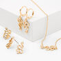 Gold Textured Snake Jewelry Set - 4 Pack,