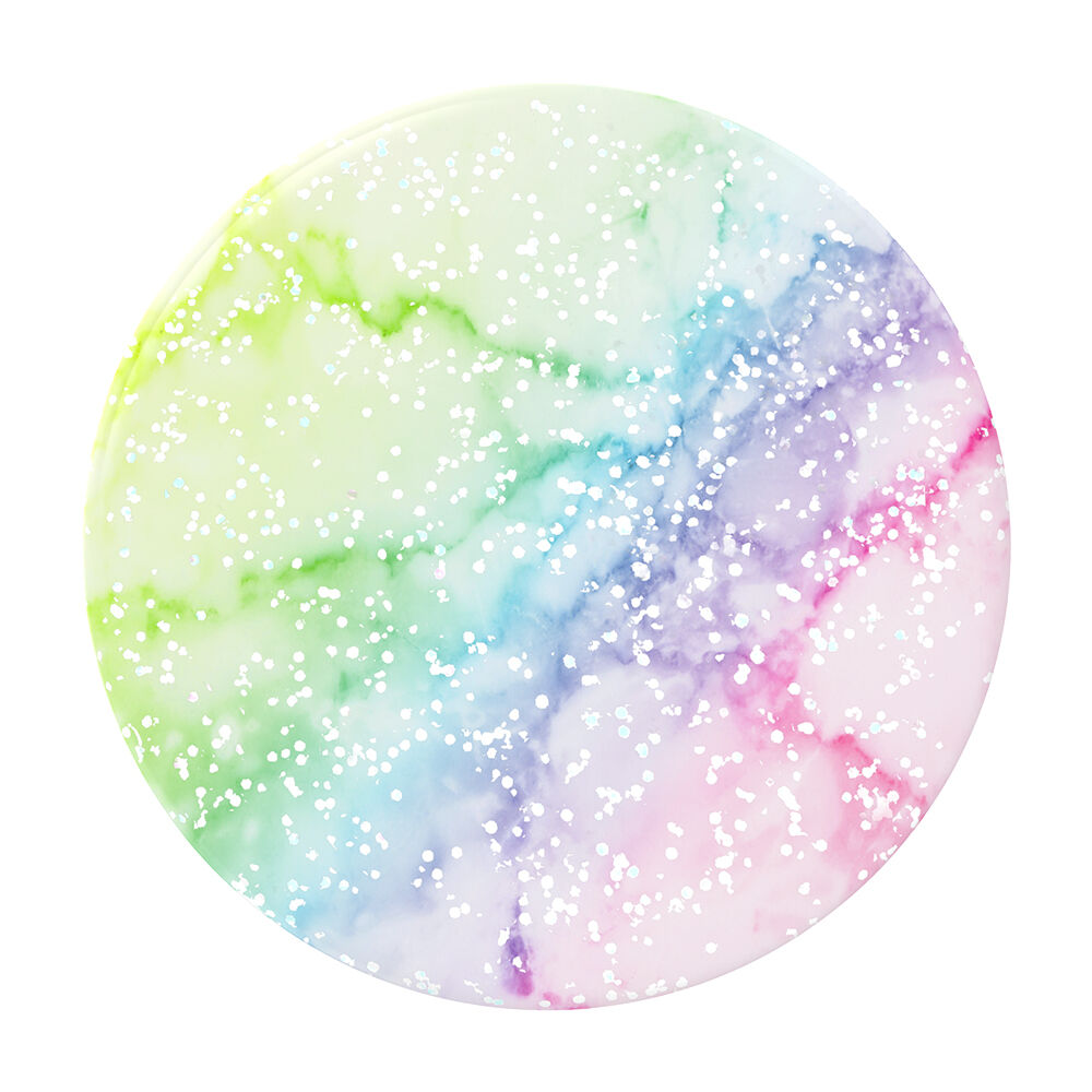 PopGrip PopSocket effet marbré arc-en-ciel pailleté,