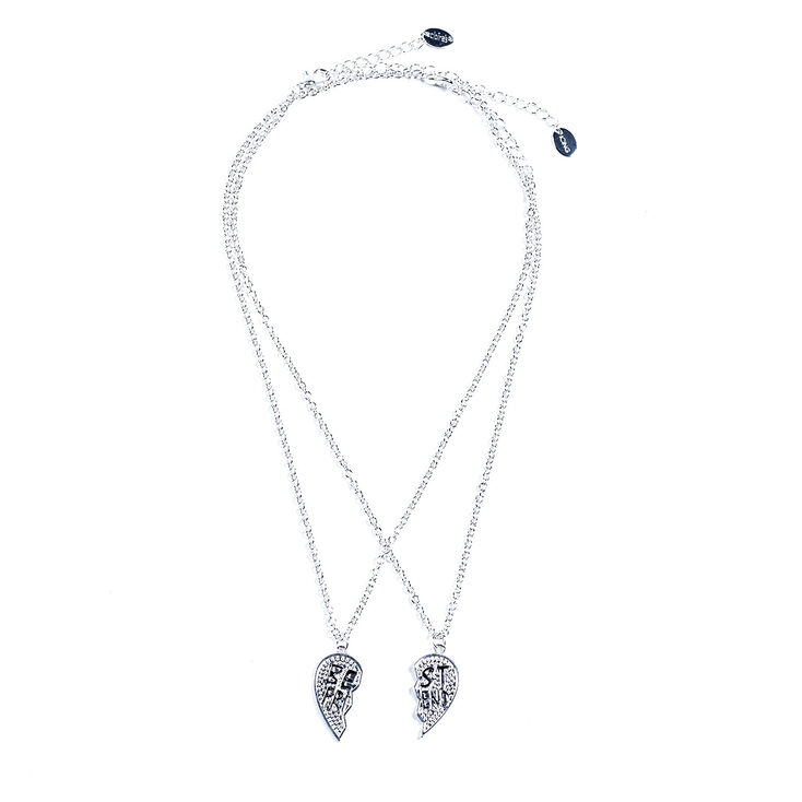 Silver Best Friends Pendant Necklace - 2 Pack,