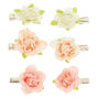 Claire&#39;s Club Floral Glitter Hair Clips - 6 Pack,