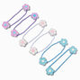 Claire&#39;s Club Pastel Flower Charm Hair Ties - 6 Pack,