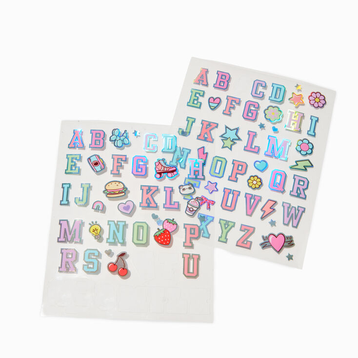Initial Stainless Steel Water Bottle with Stickers,