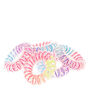 Neon Rainbow Mini Spiral Hair Ties - 5 Pack,