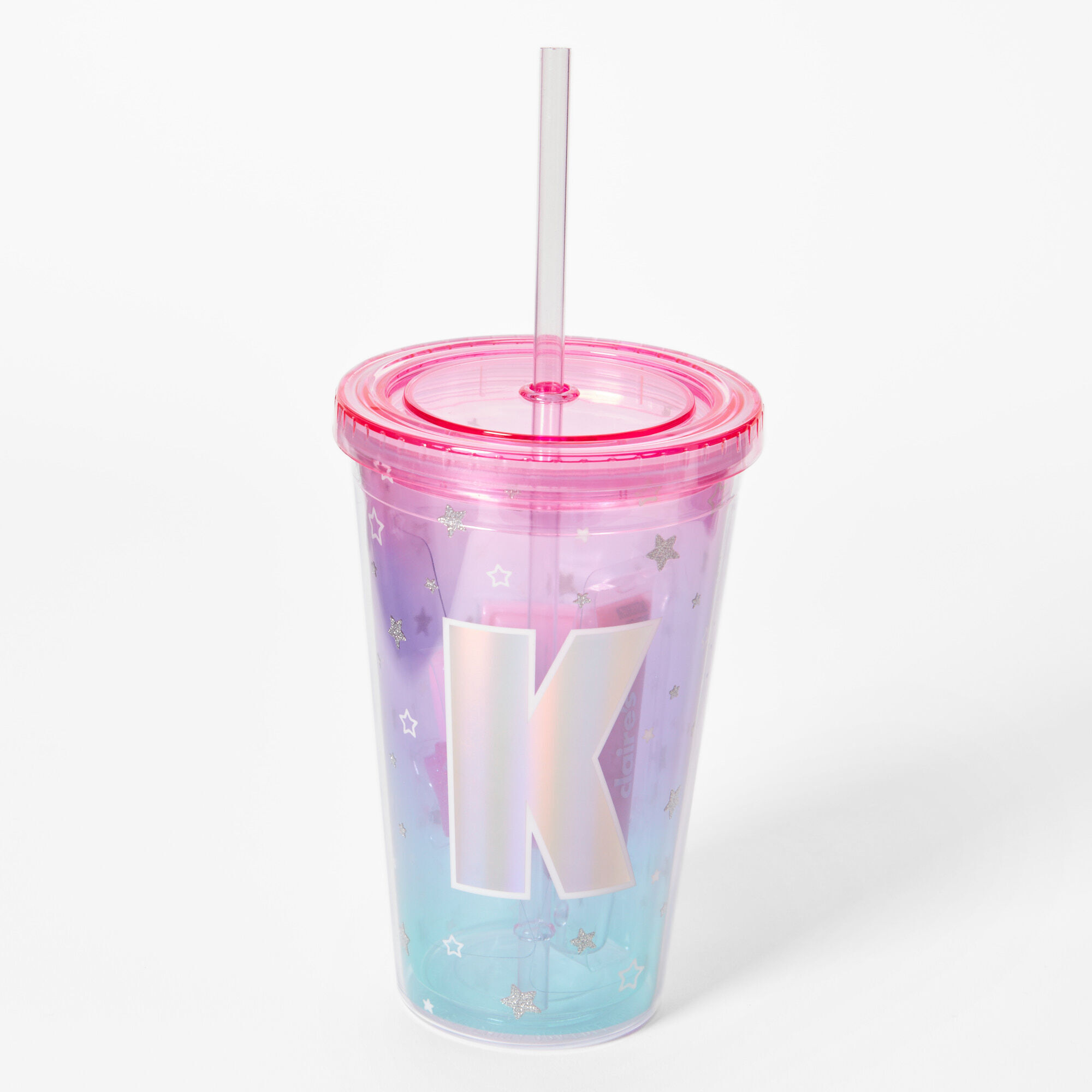 Pink Initial Tumbler - K,