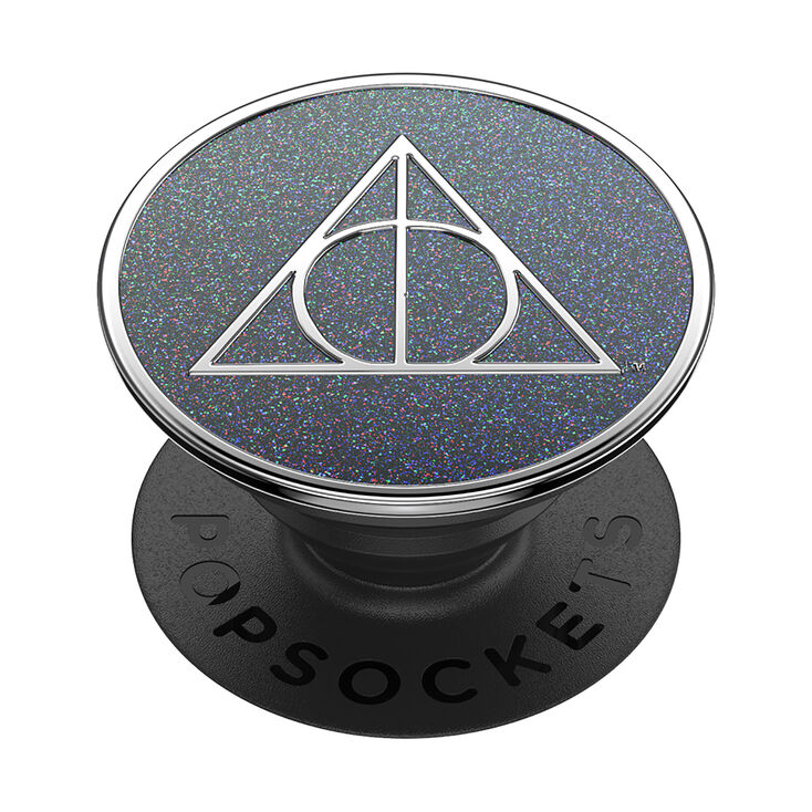 PopSockets&reg; Swappable PopGrip - Enamel Glitter Deathly Hallows,