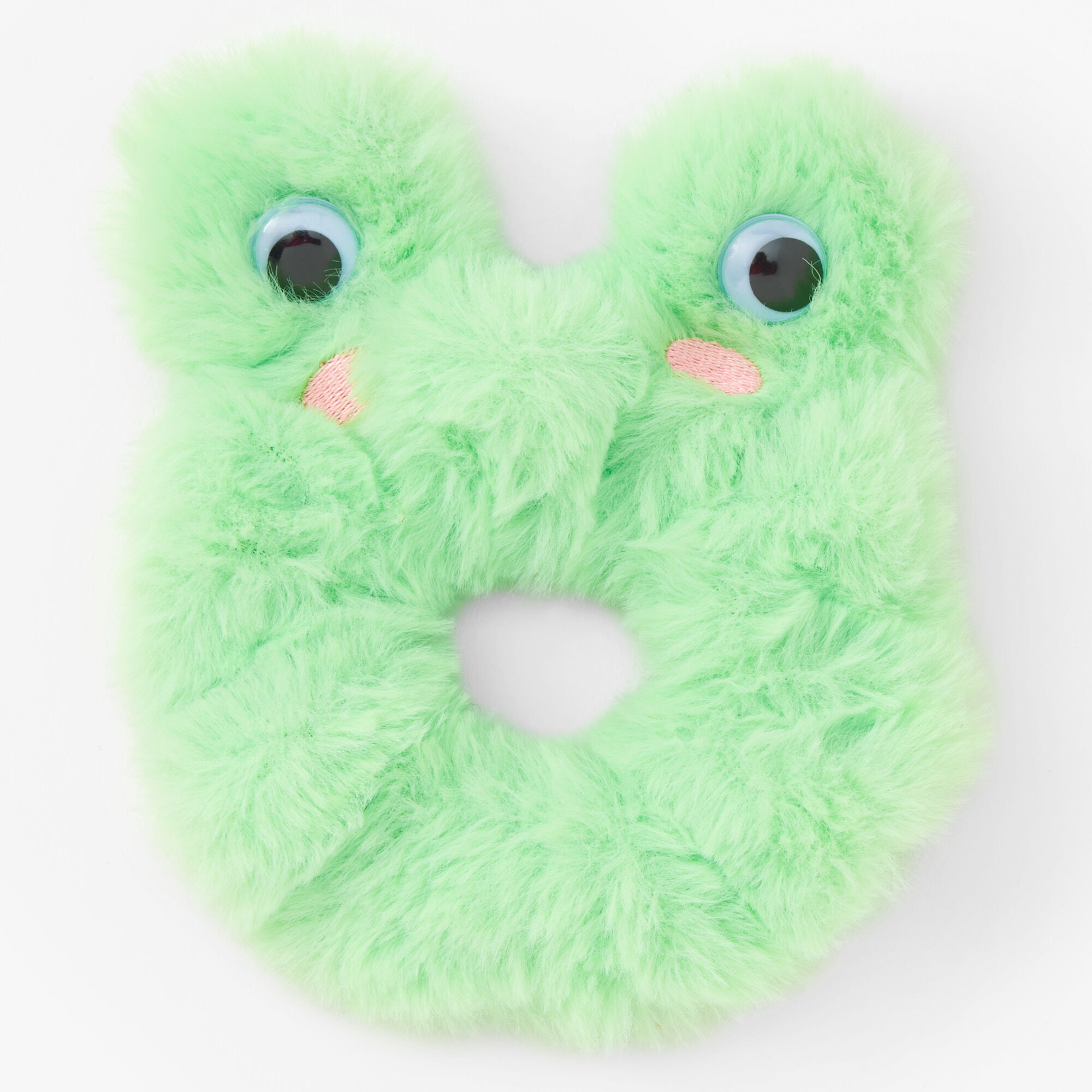 View Claires Medium Faux Fur Frog Hair Scrunchie Green information