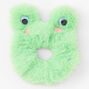 Green Medium Faux Fur Frog Hair Scrunchie,