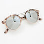Brown &amp; Gray Tortoiseshell Round Sunglasses,