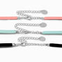 Best Friends Houndstooth Heart Choker Necklaces - 3 Pack ,