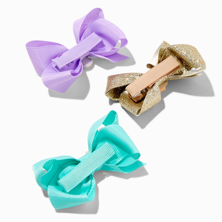 Claire&#39;s Club Forest Critters Loopy Bow Hair Clips - 3 Pack,