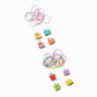 Claire&#39;s Club Heart Hair Ties &amp; Mini Claws Set,