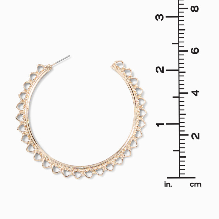 Gold 60MM Sunburst Hoop Earrings,