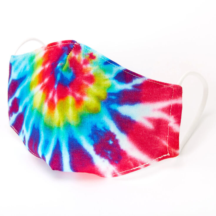 Cotton Rainbow Tie Dye Face Mask - Child Medium/Large,