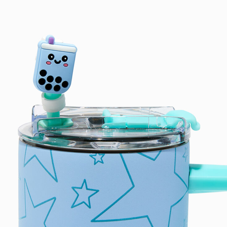 Blue Boba Tea &amp; Blue Star Straw Covers - 2 Pack,