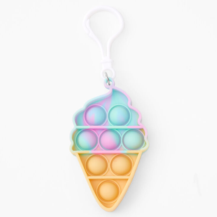 Besties Popping Collection Ice Cream Scented Popper Fidget Toy Keychain - 6 Pack,