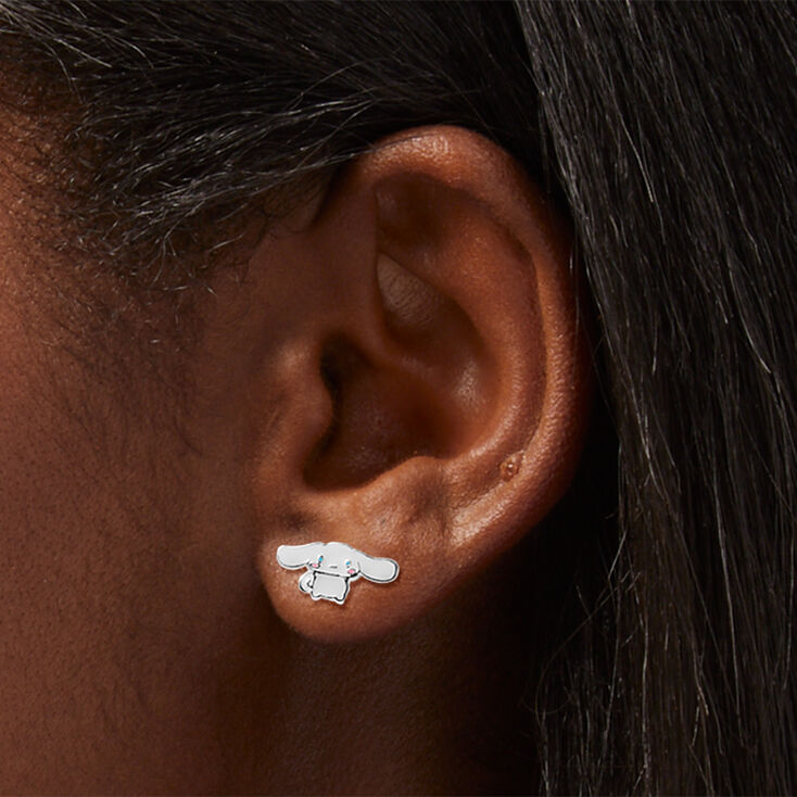 Sterling Silver Cinnamoroll&trade; Claire&#39;s Exclusive Enamel Stud Earrings,