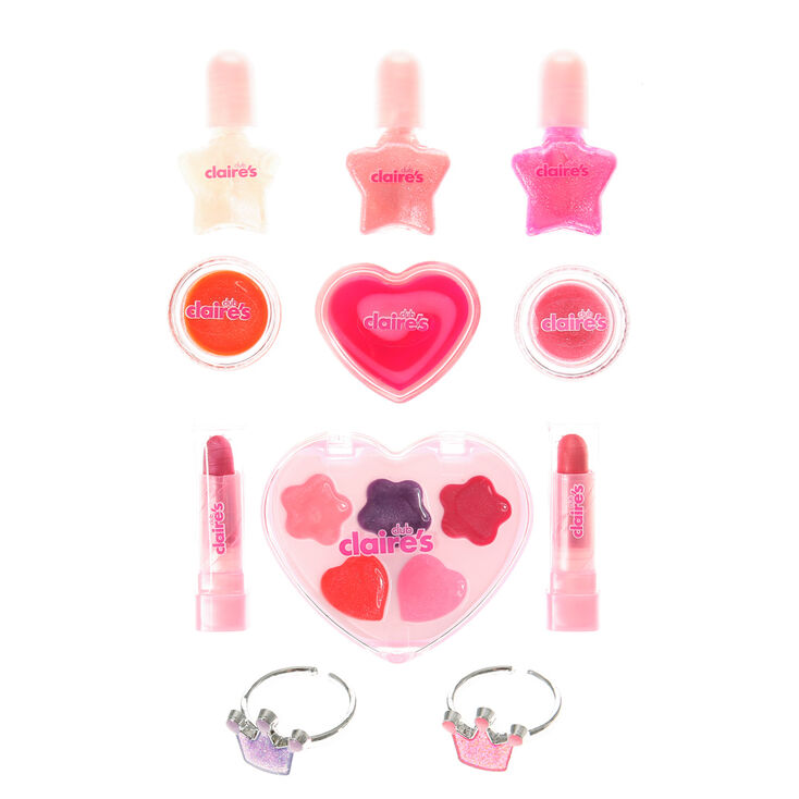 Lot de maquillage chatoyant et bagues enfants,