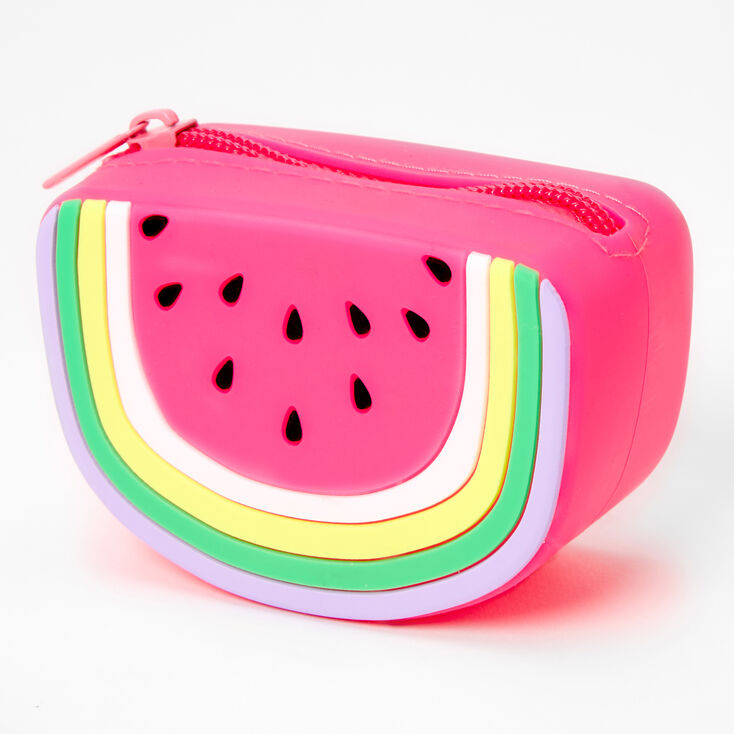 Claire's Porte-monnaie en silicone tranche de pastèque - Rose