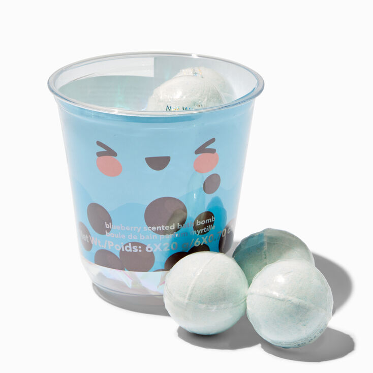 Blue Boba Tea Bath Bomb Set - 6 Pack,