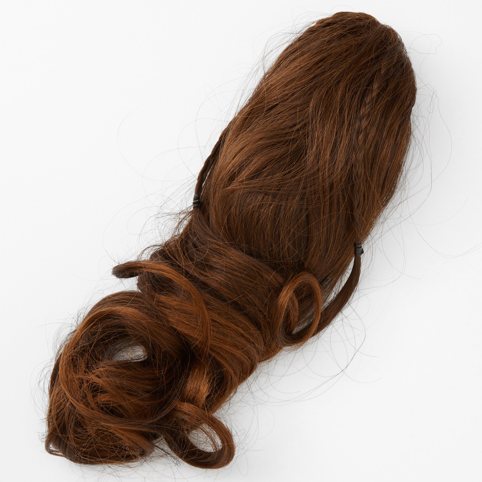 Brown Braided Faux Hair Claw