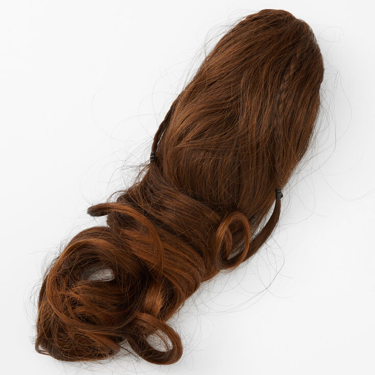 Brown Braided Faux Hair Claw,