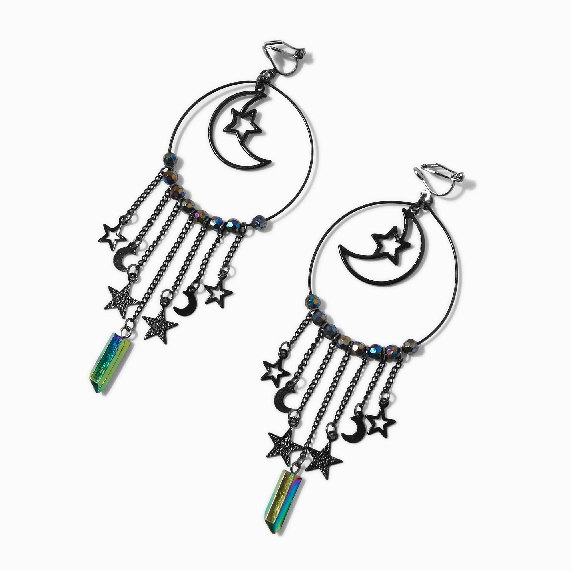 View Claires 4 Celestial Chandelier Drop Earrings Black information