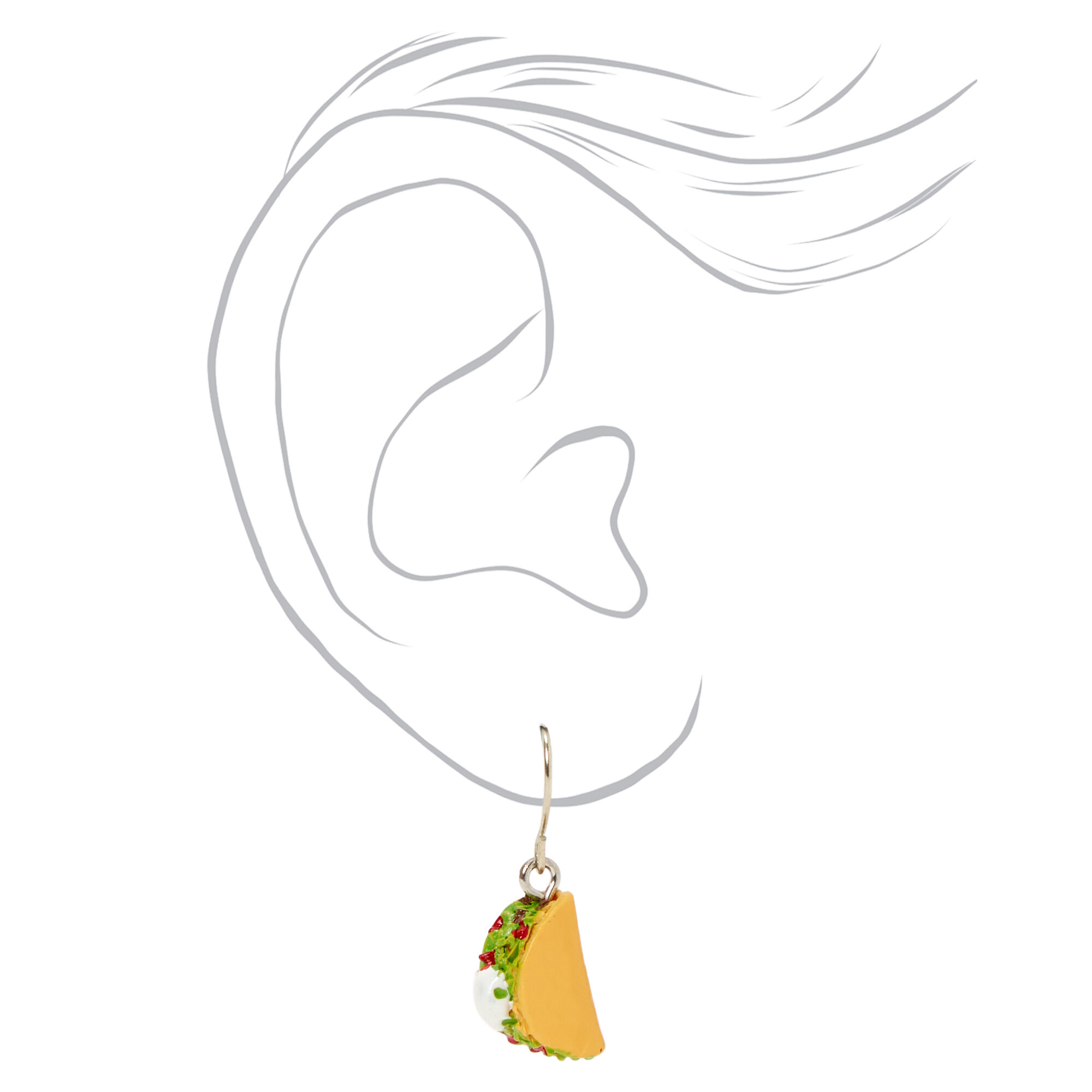 Taco earrings claire's outlet